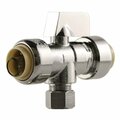 American Imaginations 0.5 in. Unique Silver Ball Valve in Stainless Steel-Brass AI-37941